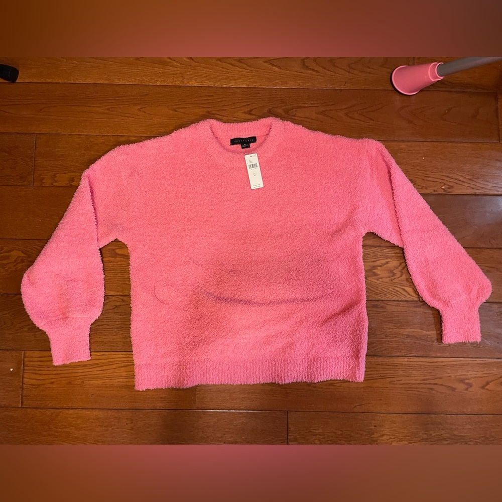 NWT Anthropologie Sanctuary crewneck sweatshirt super fuzzy cozy shirt size XL